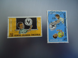 KENYA UGANDA  TANZANIA USED  STAMPS  2 UNISEF    WITH POSTMARK - Kenya, Oeganda & Tanzania