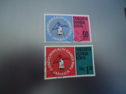 KENYA UGANDA  TANZANIA USED  STAMPS 2 COMMONWEALTH GAMES 1966 - Kenya, Uganda & Tanzania