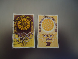 KENYA UGANDA  TANZANIA USED  STAMPS 2  OLYMPIC GAMES  TOKYO 1964 - Kenya, Uganda & Tanzania