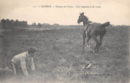 CPA 49 SAUMUR COURSE DE VERRIE UNE SEPARATION DE CORPS / Cliché Rare - Andere & Zonder Classificatie