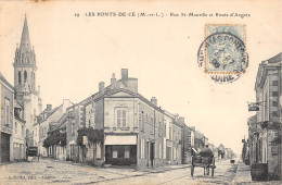 CPA 49 LES PONTS DE CE RUE SAINT MAURILLE ET ROUTE D'ANGERS - Other & Unclassified