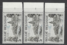 Belgique COB 1834 ** (MNH) - Planches I à III - 1971-1980