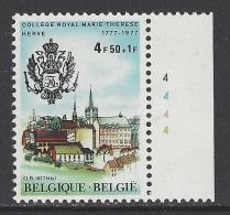 Belgique COB 1844 ** (MNH) - Planche 4 - 1971-1980