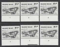 Belgique COB 1946 ** (MNH) - Planches 1 à 6, Série Complète - 1971-1980