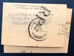 Belgique Griffe RP Sur Document Officiel De CELLES 1928 - (N619) - Autres & Non Classés