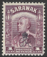 Sarawak. 1947 Crown Colony. GR Cypher Overprint. 1c MH. SG 150 - Sarawak (...-1963)