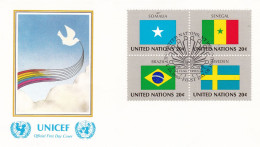 United Nations  1983  Somalia; Senegal; Brazil; Sweden  On Cover Flag Of The Nations - Enveloppes