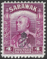 Sarawak. 1947 Crown Colony. GR Cypher Overprint. 4c MH. SG 153 - Sarawak (...-1963)