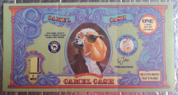 1 Banknote Billet The Funny Money One C Note Camel Cash USA 1992 2 Plis Marqués.! - Fictifs & Spécimens