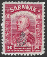 Sarawak. 1947 Crown Colony. GR Cypher Overprint. 8c MH. SG 155 - Sarawak (...-1963)