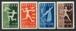 LITHUANIA 1938 National Sports MH / *. Michel 417-20 - Lithuania