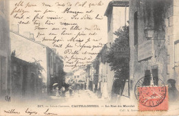 CPA 47 CASTILLONNES LA RUE DU MARCHE - Sonstige & Ohne Zuordnung