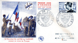 FRANCE / MILITARIA / ENVELOPPE COMMEMORATIVE DU SALON DE L'ARMEE DE 1954 - Gedenkstempels