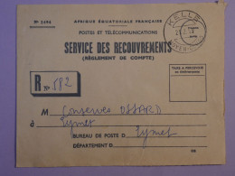 AU23  AEF   BELLE LETTRE  RECOUVREMENT POSTES 1959  A EYMET  ++AFF. PLAISANT + - Brieven En Documenten