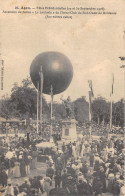 CPA 47 AGEN FETES PRESIDENTIELLES 1906 ASCENSION DU BALLON LE LANTURLU / MONTGOLFIERE - Agen