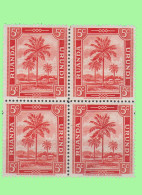 1942 ** RUANDA-URUNDI = RU 126 MNH PALM OIL SET OLIVE TREE ( BLOCK X 4 STAMPS WITH ORIGINAL GUM+PAGE BORDER ) - Unused Stamps