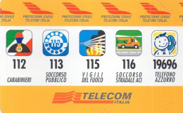 ITALY - MAGNETIC CARD - TELECOM - PRIVATE RESE PUBBLICHE - 298 - PROTEZIONE CIVILE - MINT - Privadas Reediciones