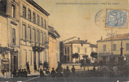 CPA 47 SAINT BARTHELEMY PLACE DU CENTRE / Cpa Toilée - Andere & Zonder Classificatie