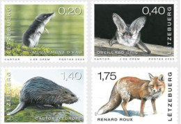 LUXEMBOURG 2023 FAUNA Animals MOUSE BAT FOX BEAVER - Fine Set MNH - Ungebraucht