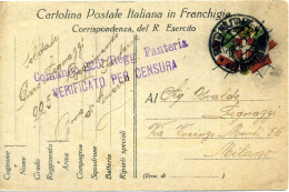 Franchigia, 1917 Posta Militare, 225° Reggimento Fanteria, Milano - Franquicia