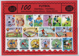 Offer   Lot Stamp - Paqueteria -   100 Sellos Diferentes Futbol  (Mixed Condit - Vrac (max 999 Timbres)
