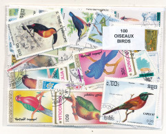Offer   Lot Stamp - Paqueteria -   100 Sellos Diferentes Pajaros  (Mixed Condi - Vrac (max 999 Timbres)