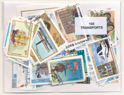 Offer   Lot Stamp - Paqueteria -   100 Sellos Diferentes Transportes  (Mixed C - Vrac (max 999 Timbres)