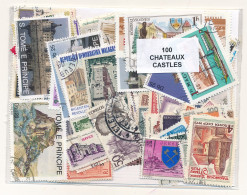 Offer   Lot Stamp - Paqueteria -   100 Diferentes Castillos Y Edificios  (Mixe - Vrac (max 999 Timbres)