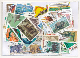 Offer   Lot Stamp - Paqueteria -   100 Sellos Diferentes Dinosaurios  (Mixed C - Vrac (max 999 Timbres)