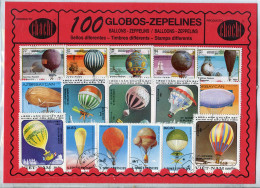 Offer   Lot Stamp - Paqueteria -   100 Sellos Diferentes Globos Y Zepelines  ( - Vrac (max 999 Timbres)