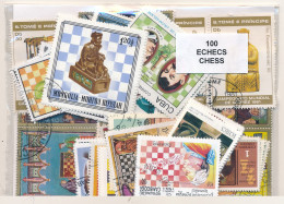 Offer   Lot Stamp - Paqueteria -   100 Sellos Diferentes Ajedrez  (Mixed Condi - Vrac (max 999 Timbres)