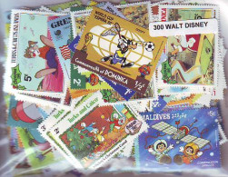 Offer   Lot Stamp - Paqueteria -   300 Sellos Diferentes Walt Disney  (Mixed C - Vrac (max 999 Timbres)