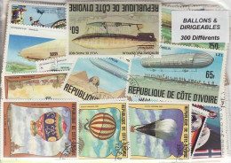 Offer   Lot Stamp - Paqueteria -   300 Sellos Diferentes Globos Y Zepelines  ( - Vrac (max 999 Timbres)