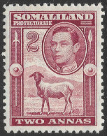 Somaliland Protectorate. 1938 KGVI. 2a MH. SG 95 - Somaliland (Protectorate ...-1959)