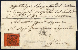 Cover 1869, Lettera Completa Del Testo Del 4.12.1869 Da Nettuno Ad Albano, Affrancata Con 10 C. Arancio Vermiglio Ben De - Papal States