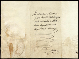 Cover 1831, CARLO FELICE DI SAVOIA (1765-1831): Documento Del 8.12.1831 Con Sigillo (strappo Laterale) E Firma Autografa - Sardinia