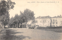 CPA 47 AGEN PLACE JASMIN ET COURS GAMBETTA - Agen