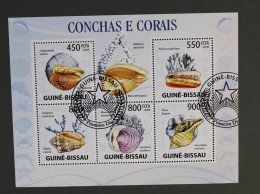 GUINEE BISSAU Coquillages, Coquillage, Shells, Conchas. Yvert N° 3119/23. Oblitéré, Used - Schelpen