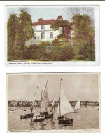 2 Postcards, Essex, Westcliff-on-sea, Chalkwall Hall, Sail Boats. - Southend, Westcliff & Leigh