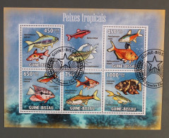 GUINEE BISSAU Poissons, Poisson, Fish, Pez, Pescados Yvert N° 3164/68 Oblitéré. Used Emis En 2009 - Vissen