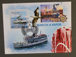 GUINEE BISSAU Bateaux A Vapeur. Yvert BF N° 495 Oblitéré. Used Emis En 2009 - Ships