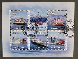 GUINEE BISSAU Bateaux A Vapeur. Yvert N° 3179/83  Oblitéré. Used Emis En 2009 - Ships