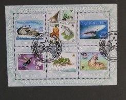 GUINEE BISSAU WWF, Oiseaux, Mamiferes Marins, Crabes. Yvert N° 3434/38 Oblitéré. Used Emis En 2010 - Usati