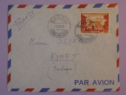 AU23  AEF GABON  BELLE LETTRE OUBANGUI  1958 PETIT BUREAU  BANGUI  A  EYMET   FRANCE   ++AFF. PLAISANT + - Brieven En Documenten