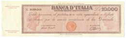 10000 LIRE TITOLO PROVVISORIO TESTINA LUOGOTENENZA UMBERTO 04/08/1945 BB+ - Sonstige