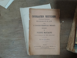 96 //  CAVALLERIA RUSTICANA / MELODRAME EN UN ACTE - Auteurs Français