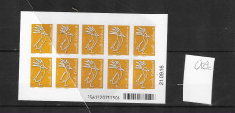 Série Courante - Cagou - Orange - Emis En Carnet De 10 Timbres - C1290 - Neuf** NP - Libretti
