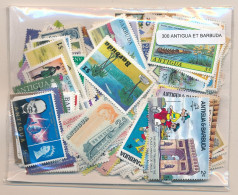 Offer   Lot Stamp - Paqueteria -  Antigua 300 Sellos Diferentes / Incluye Barb - Vrac (max 999 Timbres)
