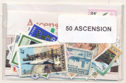 Offer   Lot Stamp - Paqueteria -  Ascensión 50 Sellos Diferentes  (Mixed Condi - Vrac (max 999 Timbres)