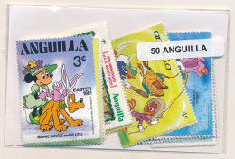 Offer   Lot Stamp - Paqueteria -  Anguila 50 Sellos Diferentes  (Mixed Conditi - Vrac (max 999 Timbres)